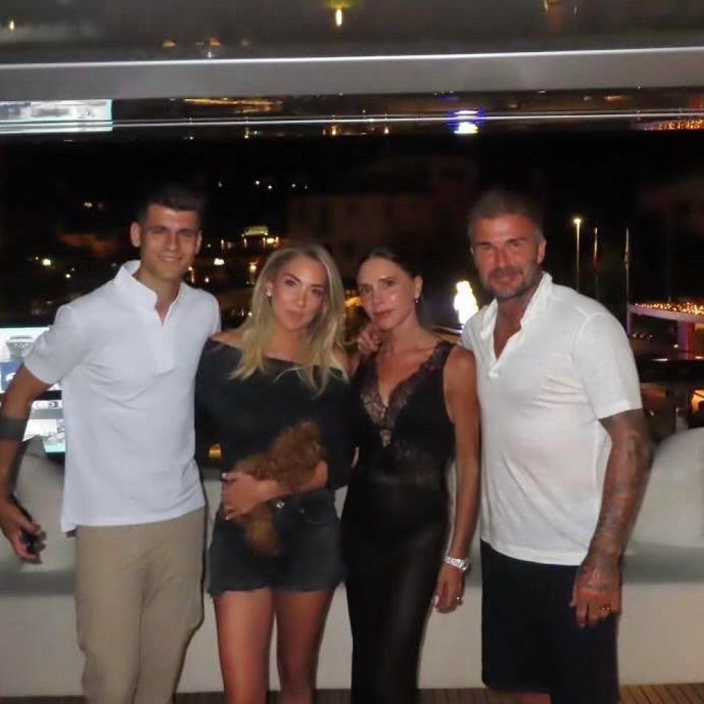 Alice Campello, Alvaro Morata und die Beckhams verbringen einen gemeinsamen Abend.